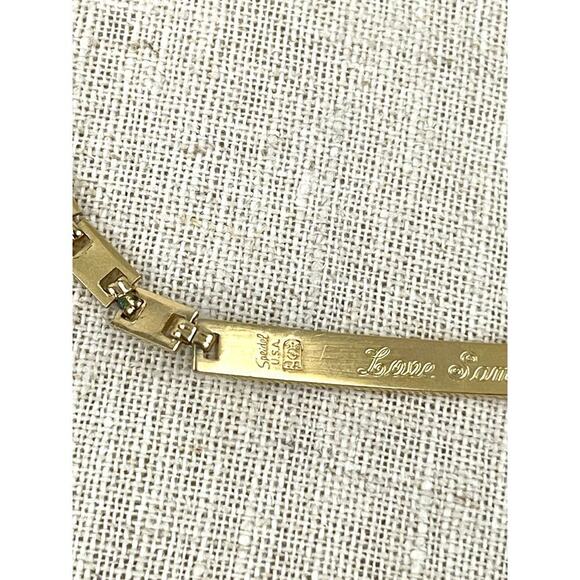 VTG Speidel Gold Tone ID chain link Bracelet Engraved BILLIE Customized 7" USA - Picture 7 of 16